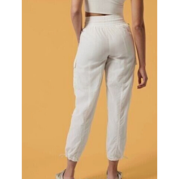 NWT Athleta x Alicia Keys Plus Cream Parachute High Waist Utility Jogger 22 - Picture 2 of 10